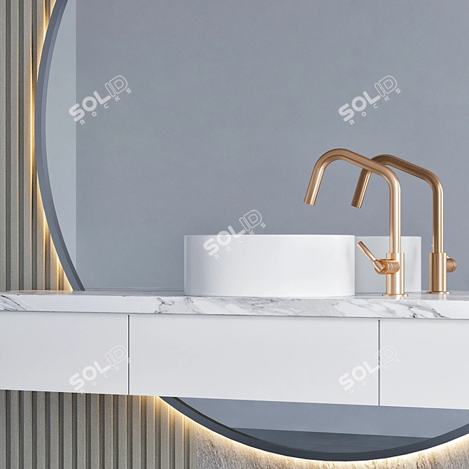 Modern 3D Bathroom Furniture 3D model image 4