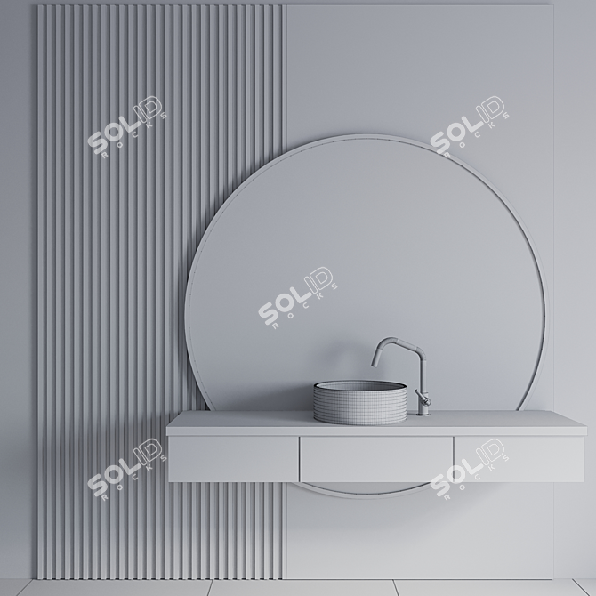 Modern 3D Bathroom Furniture 3D model image 5