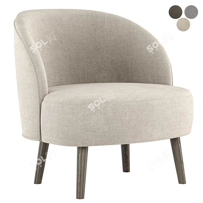 Tirolo Ginger Easy Chair: Stylish Comfort for Your Home! 3D model image 3