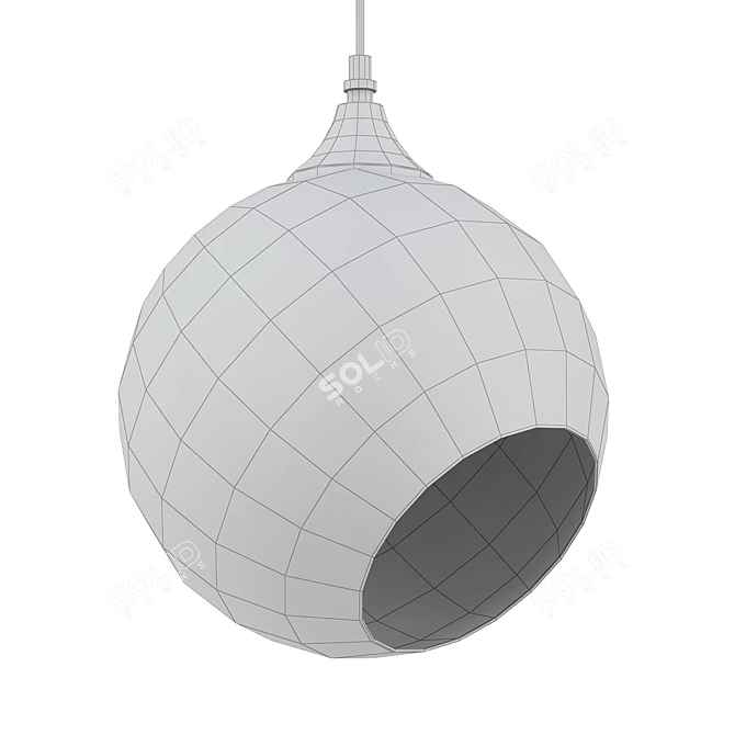 Elegant Purple Rain Ballroom Pendant 3D model image 2