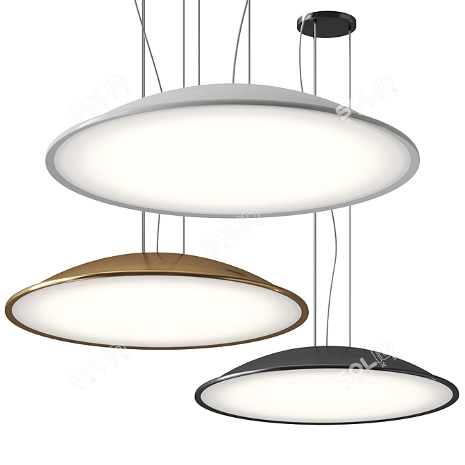 Modern Big Pendant Lamp 3D model image 1