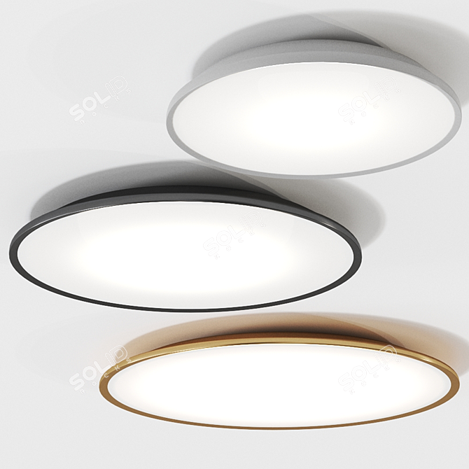 Modern Elegance: Big Ceiling Lamp 3D model image 1