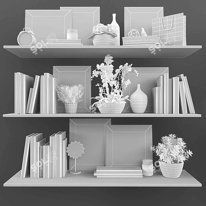 Elegant Decor Set - 73pcs 3D model image 3