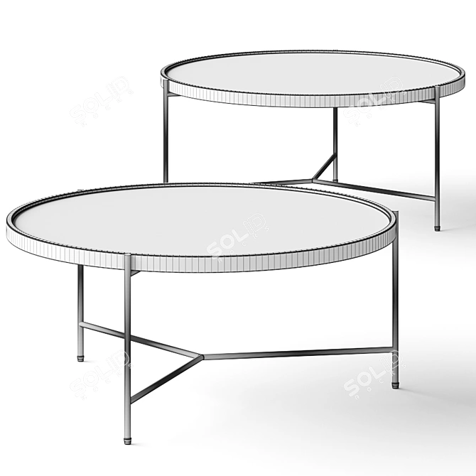 Marquina Coffee Tables: Elegant and Spacious 3D model image 2