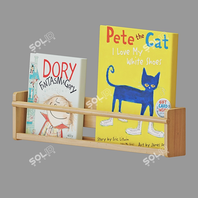 IKEA Kids Room Set: Activity Table, Stool & Wall Storage 3D model image 3