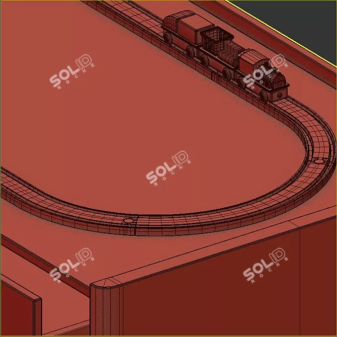 IKEA Kids Room Set: Activity Table, Stool & Wall Storage 3D model image 5