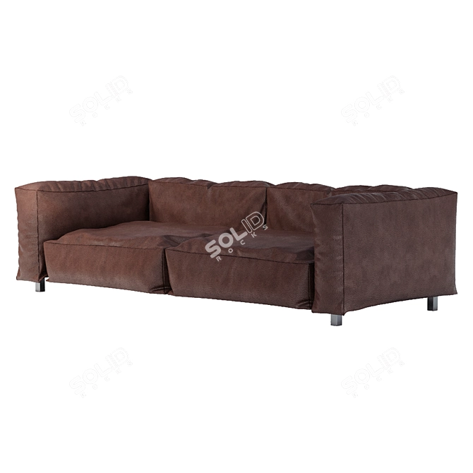 Edra Leather Sofa: Elegant, Spacious, and Comfortable 3D model image 2