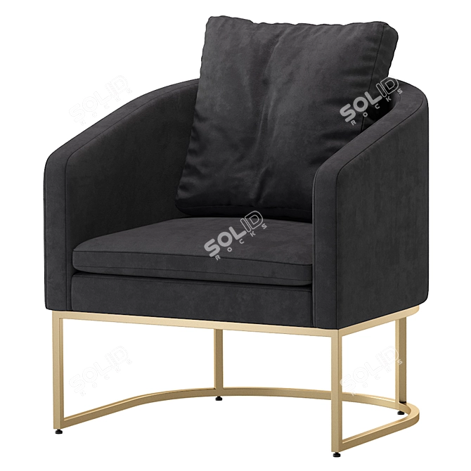 Elegant Lewis Armchair: Timeless Comfort 3D model image 2