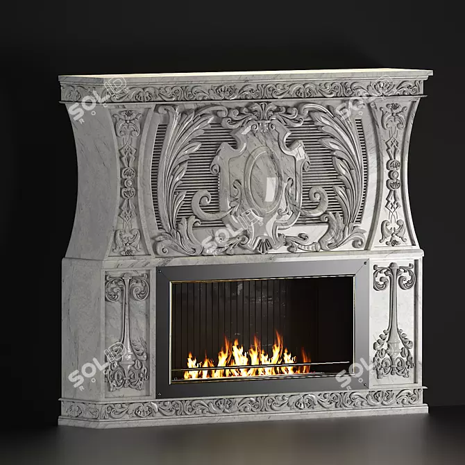 Timeless Hearth: Exquisite 3D Fireplace 3D model image 8