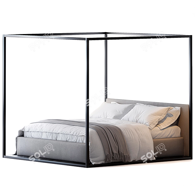 Alcova Bed: Sleek and Stylish. 3D model image 1