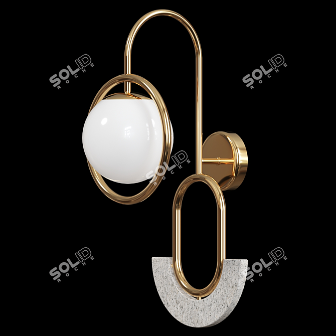 Minimalist Wall Sconce 02 3D model image 1