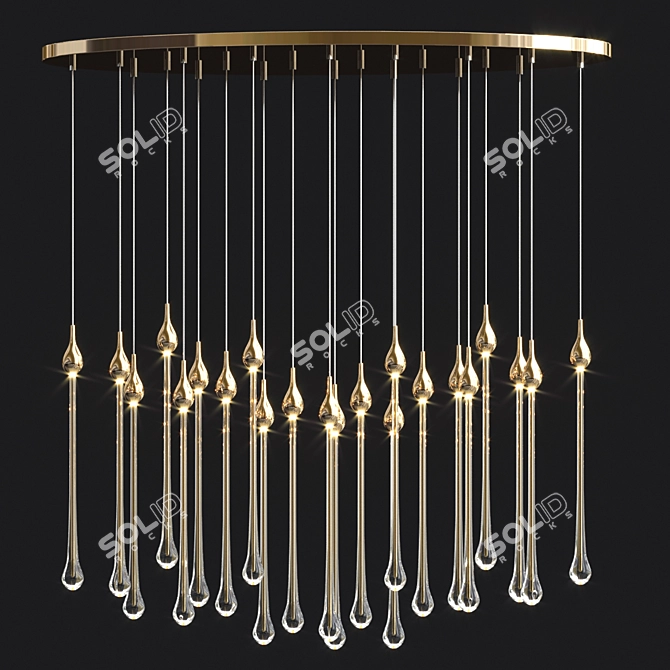 Elegant Illumination: Allure Chandelier 3D model image 2