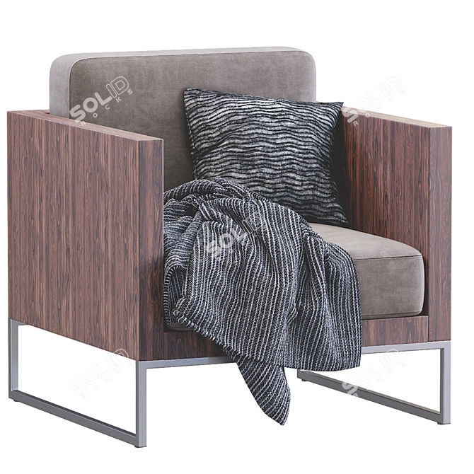 Contempo Chair: Sleek and Stylish Seating 3D model image 1