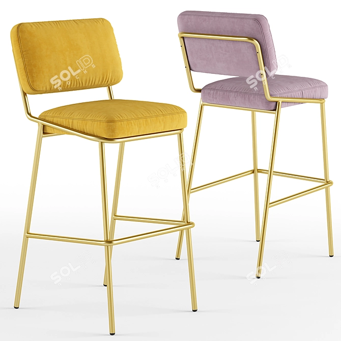 Contemporary Sixty Barchair - Connubia Calligaris 3D model image 2