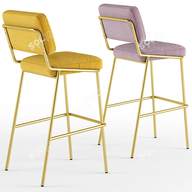 Contemporary Sixty Barchair - Connubia Calligaris 3D model image 4