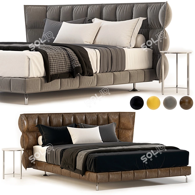 Ultimate Husk Bed: Top Quality & Unmatched Comfort 3D model image 1