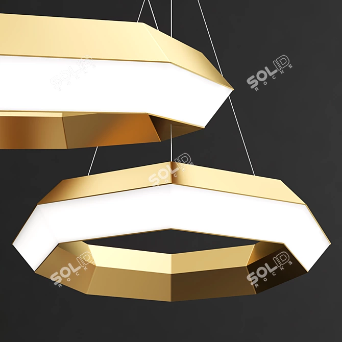 Sleek Sphere Pendant Light 3D model image 1