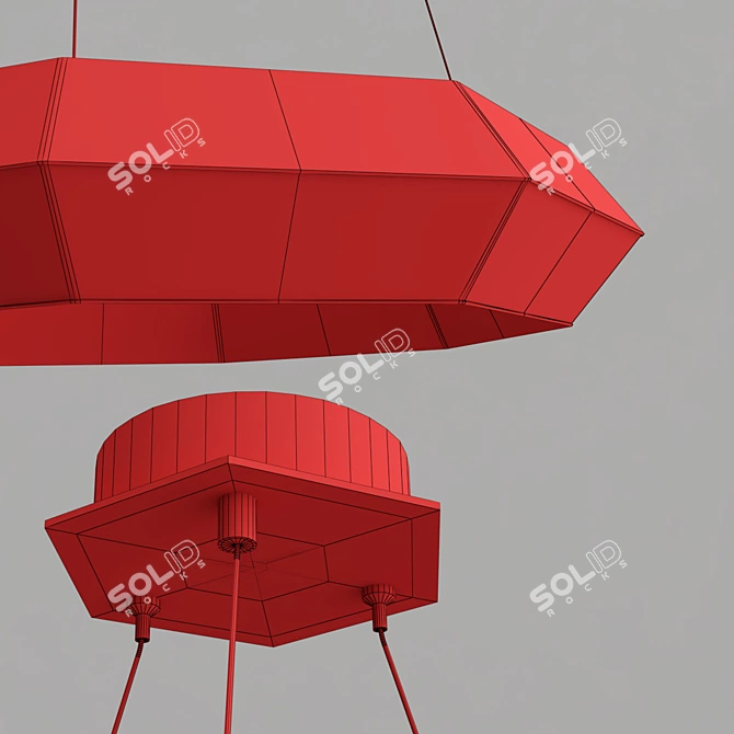 Sleek Sphere Pendant Light 3D model image 3