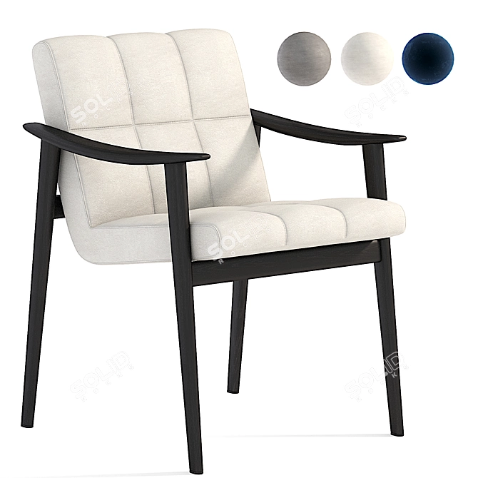 Fynn Dining Chair by Minotti 3D model image 1