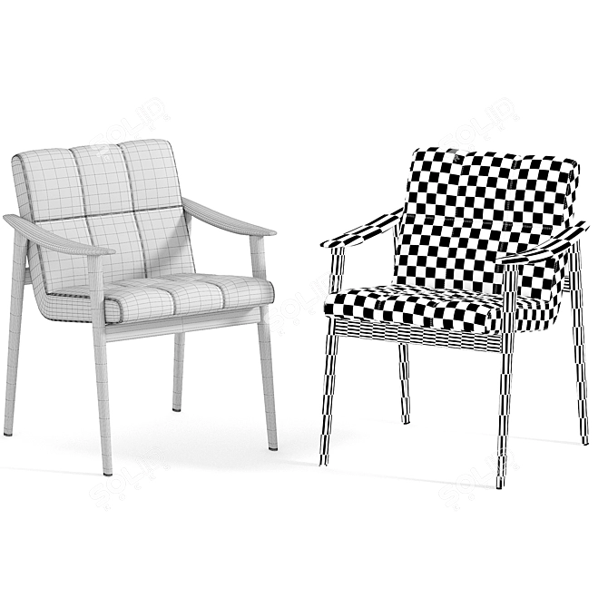 Fynn Dining Chair by Minotti 3D model image 5