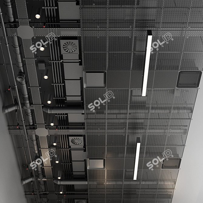 Heavy Duty Industrial Ceiling 5 3D model image 1