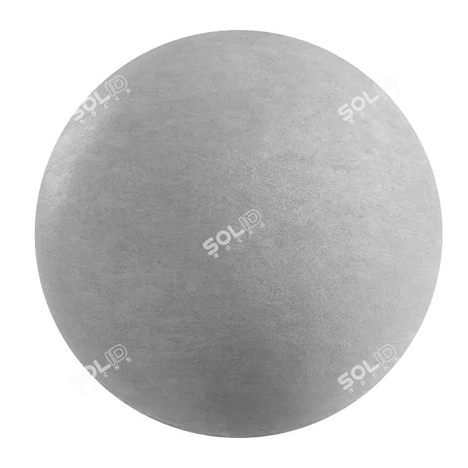 Sleek Gray Concrete Plaster 3D model image 1