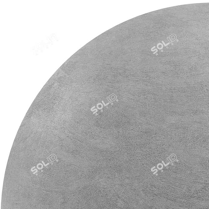 Sleek Gray Concrete Plaster 3D model image 4