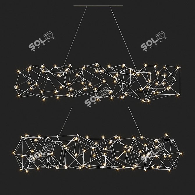 Quasar Cosmic Universe Pendant Lamp 3D model image 1