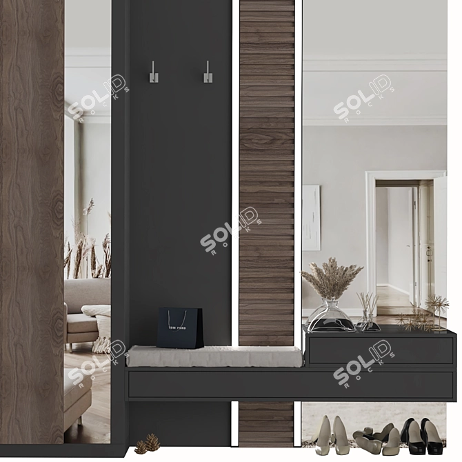 Elegant Hallway Set | 2600x3700x400mm 3D model image 3