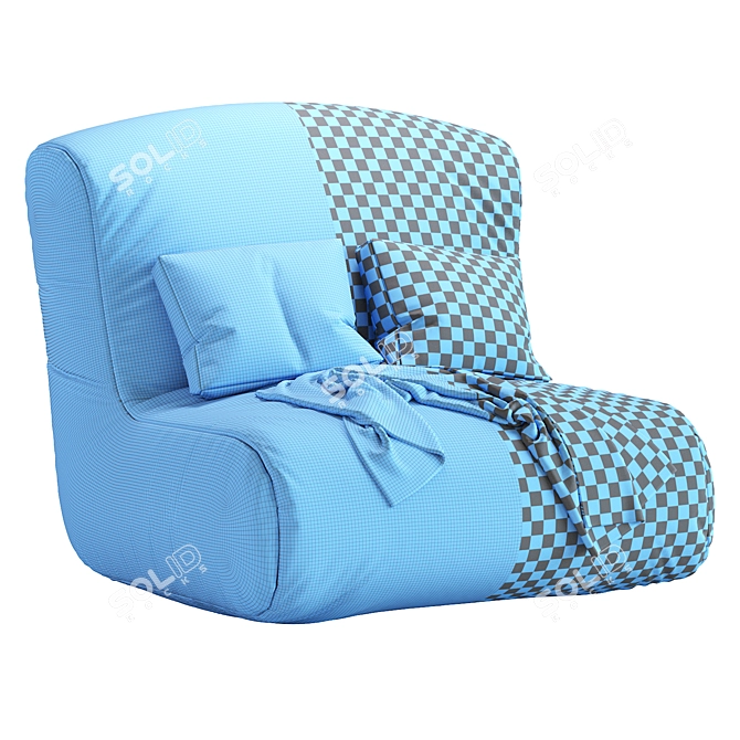 Cozy Comfort Bean Bag 3D model image 5