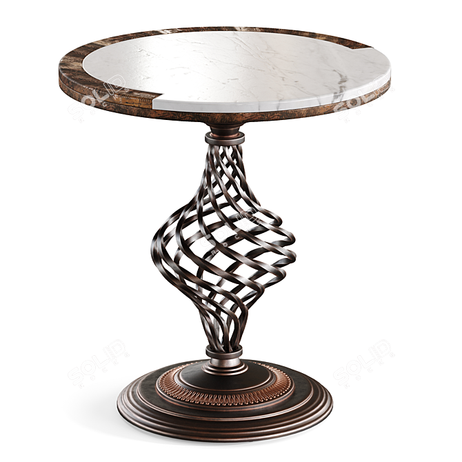 Mexican Style Table: 70x70x76 cm 3D model image 1