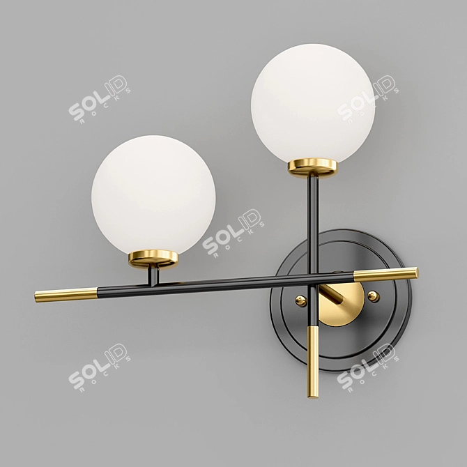 Elegant Gold Galant Sconce 3D model image 4