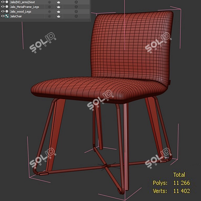 Modern Jalis Chair by Jehs & Laub 3D model image 4