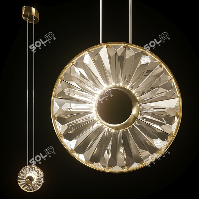 Crystal Pendant Lamp - Godiva 3D model image 1