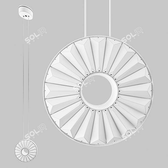 Crystal Pendant Lamp - Godiva 3D model image 2