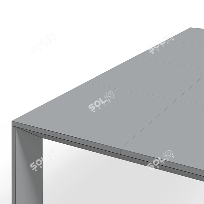 Tremol Design Table: Charcoal Veneer Inlaid, 225x100x75cm 3D model image 2