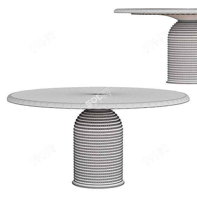 Elegance in Marble: Mezzo Dining Table 3D model image 3