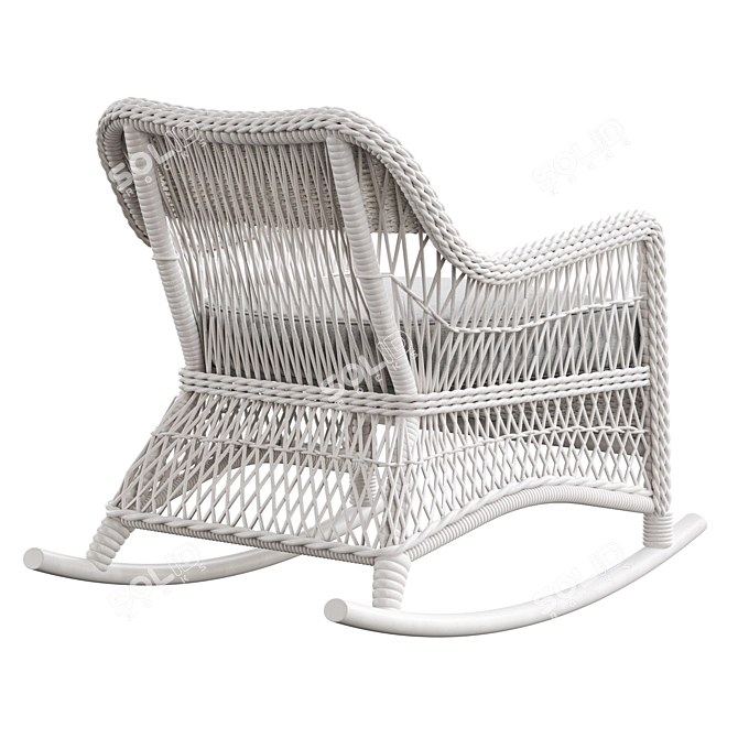 Chretien Rocking Chair: Classic Comfort for Relaxation 3D model image 6