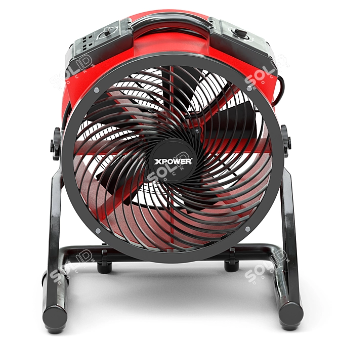 Powerful 1/3 HP Industrial Air Mover 3D model image 4