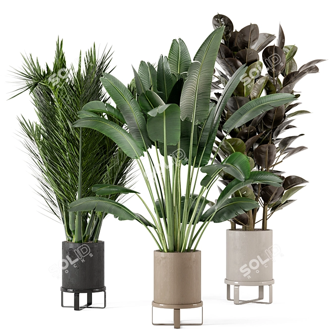 Ferm Living Bau Pot: Large Indoor Plant Set 3D model image 1