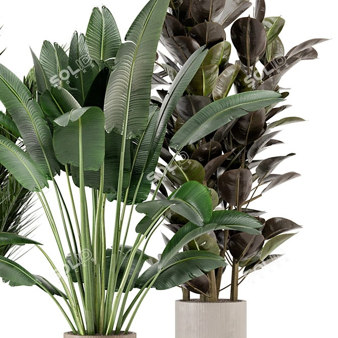 Ferm Living Bau Pot: Large Indoor Plant Set 3D model image 5