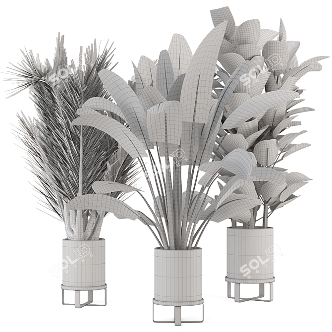 Ferm Living Bau Pot: Large Indoor Plant Set 3D model image 6