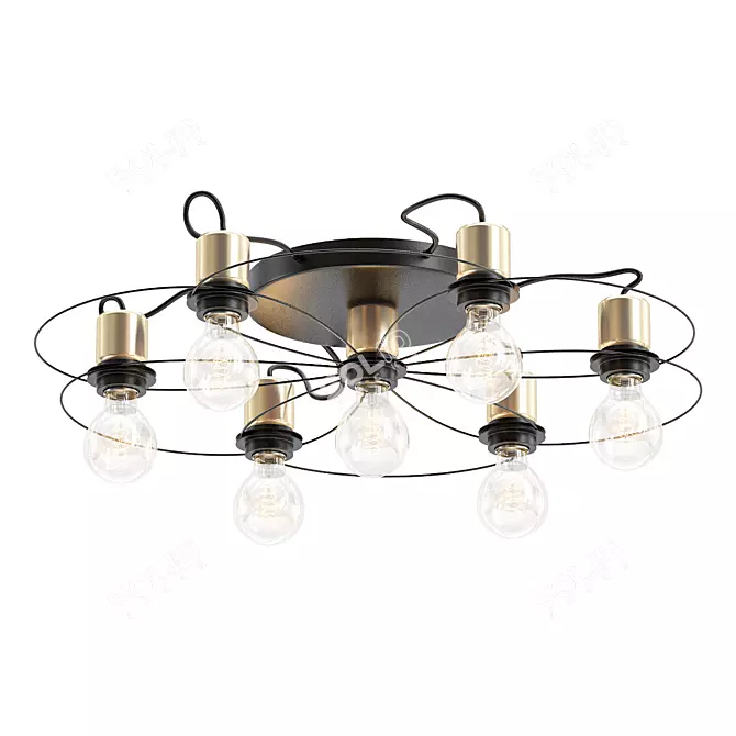 Elegant Fiore Ceiling Light - TK Lighting 3D model image 1