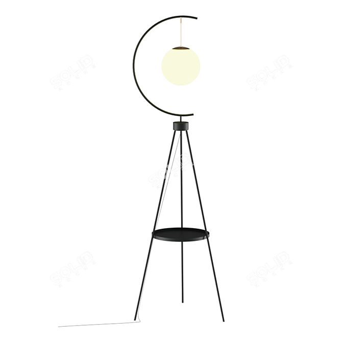 Modern Arc Floor Lamp 3D model image 1