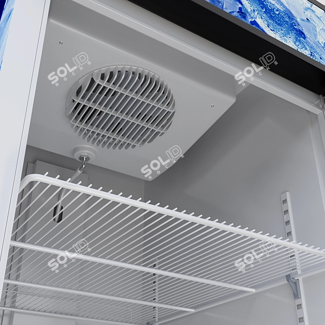 Capri 0.5 Glass Refrigerated Cabinet 3D model image 2