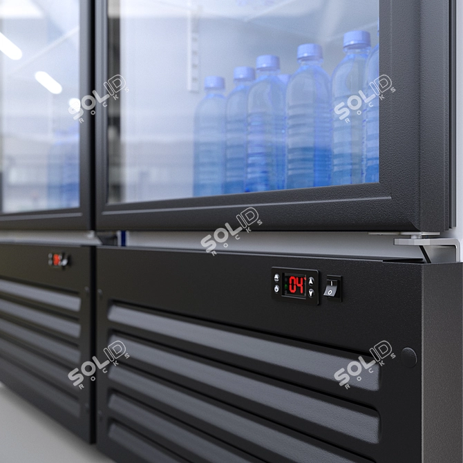 Capri 0.5 Glass Refrigerated Cabinet 3D model image 3