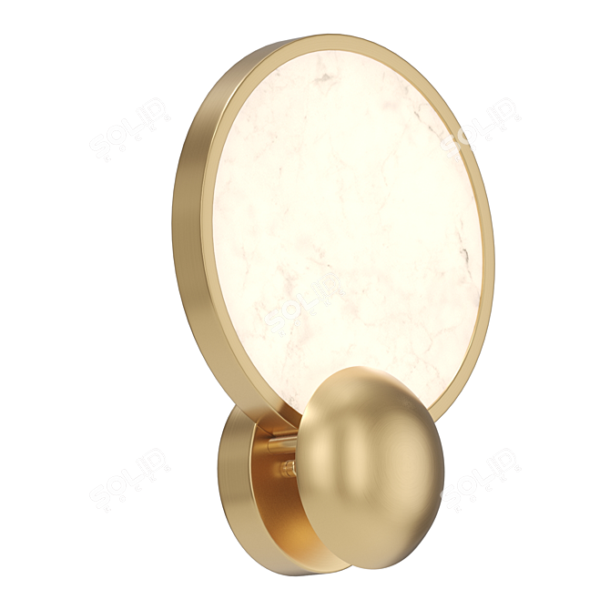 Marble Disk LED Wall Lamp 3D model image 1