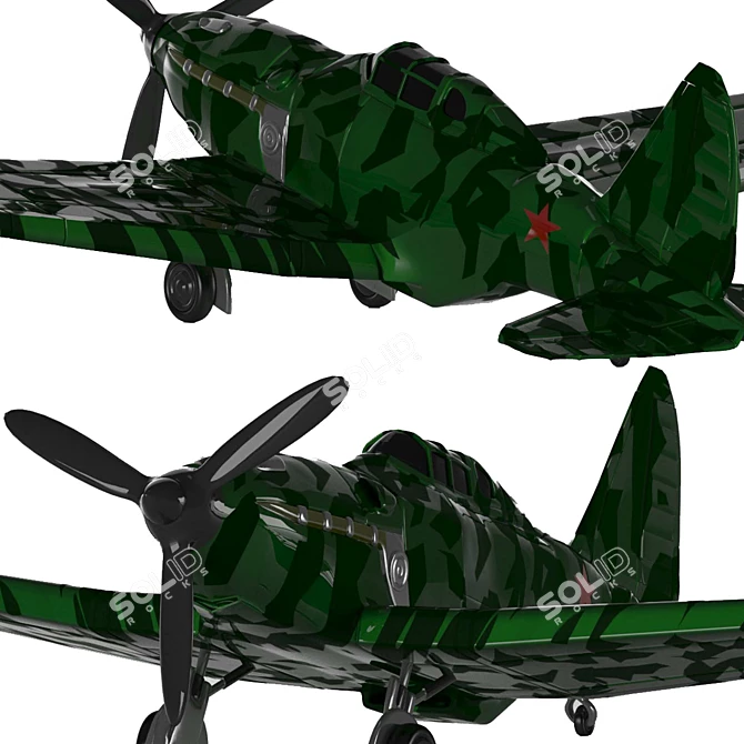 Soviet High Altitude Fighter: Sukhoi SU-1 3D model image 16