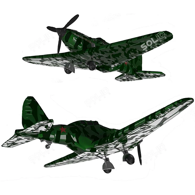 Soviet High Altitude Fighter: Sukhoi SU-1 3D model image 17