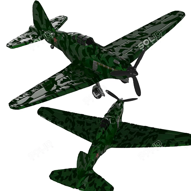 Soviet High Altitude Fighter: Sukhoi SU-1 3D model image 19